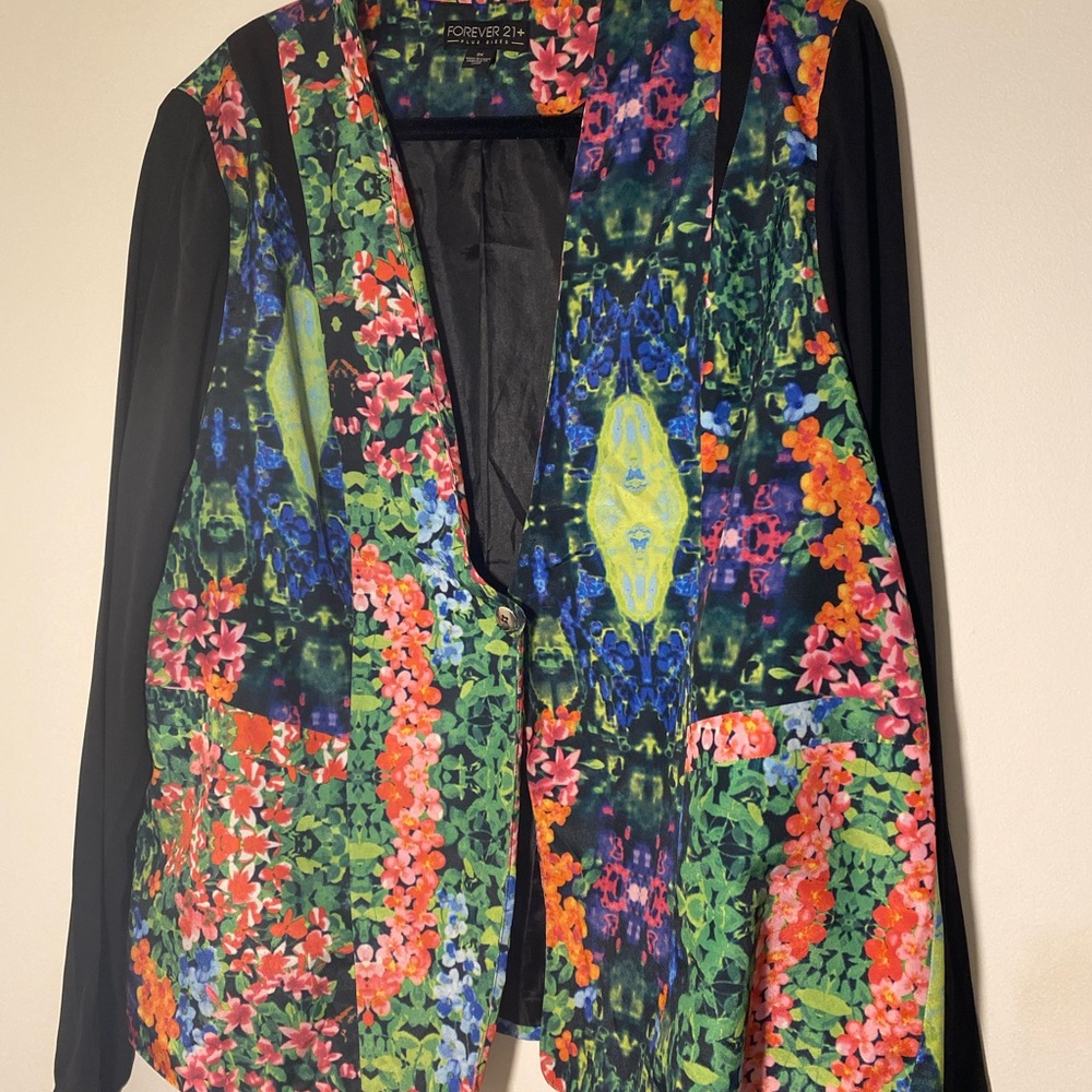 Forever 21 Women's Floral Blazer - Multicolor